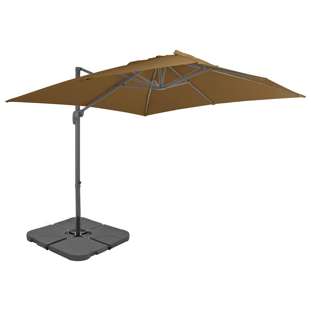 vidaXL Garden Parasol | Taupe | Aluminium, Steel, Plastic | 3 x 3 m