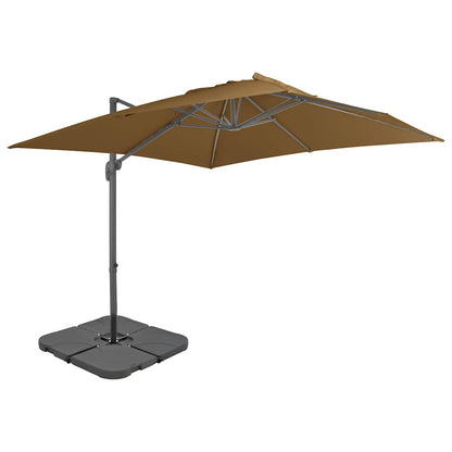 vidaXL Garden Parasol | Taupe | Aluminium, Steel, Plastic | 3 x 3 m