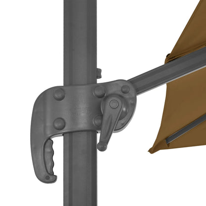 vidaXL Garden Parasol | Taupe | Aluminium, Steel, Plastic | 3 x 3 m
