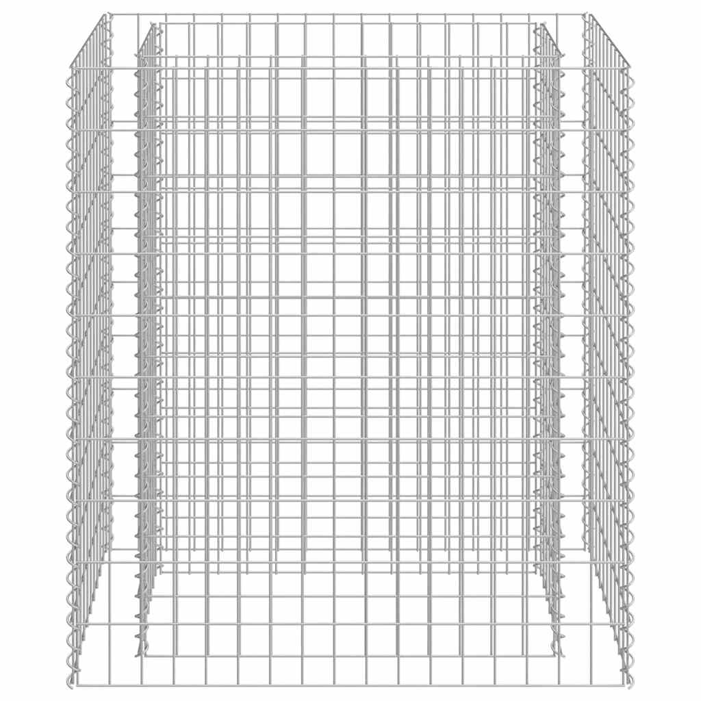 143568 vidaXL Gabion Raised Bed Galvanised Steel 90x50x100 cm