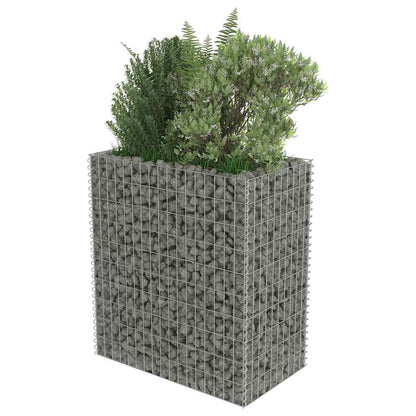 143568 vidaXL Gabion Raised Bed Galvanised Steel 90x50x100 cm