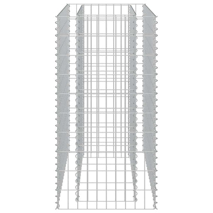 vidaXL Gabion Raised Bed Galvanised Steel 90x50x100 cm