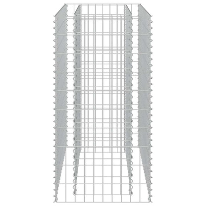 143568 vidaXL Gabion Raised Bed Galvanised Steel 90x50x100 cm