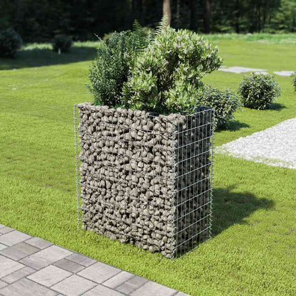 143568 vidaXL Gabion Raised Bed Galvanised Steel 90x50x100 cm
