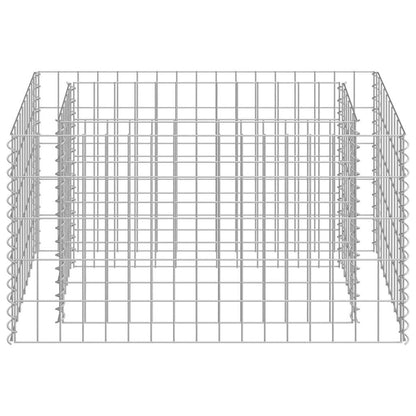 vidaXL Gabion Raised Bed Galvanised Steel 90x50x50 cm