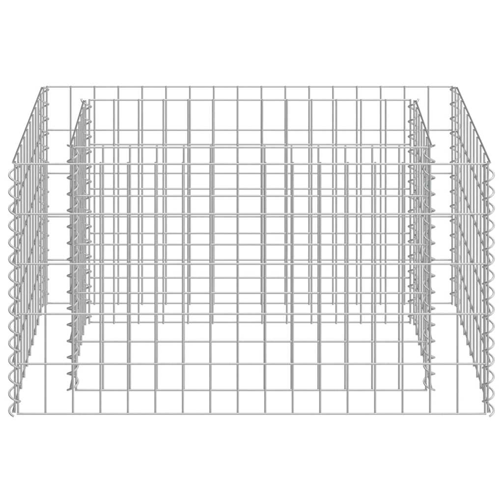 143569 vidaXL Gabion Raised Bed Galvanised Steel 90x50x50 cm