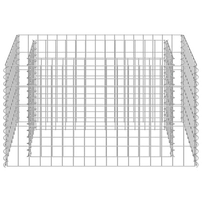 143569 vidaXL Gabion Raised Bed Galvanised Steel 90x50x50 cm