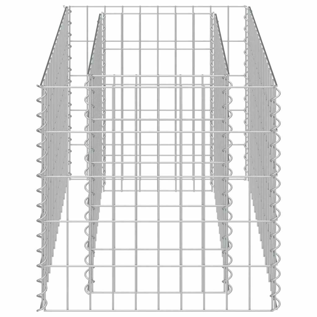 143569 vidaXL Gabion Raised Bed Galvanised Steel 90x50x50 cm