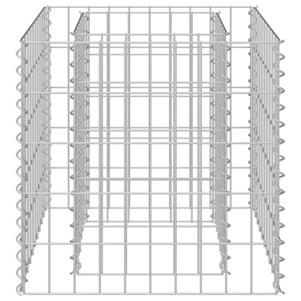 143570 vidaXL Gabion Raised Bed Galvanised Steel 50x50x50 cm