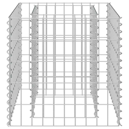 143570 vidaXL Gabion Raised Bed Galvanised Steel 50x50x50 cm