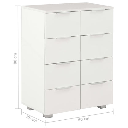 vidaXL Sideboard High Gloss White 60x35x80 cm Engineered Wood