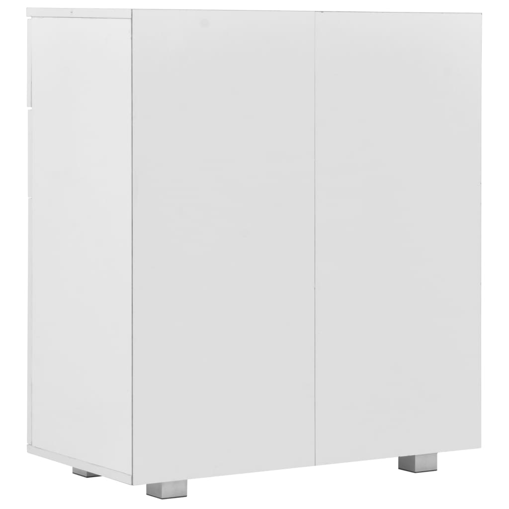 vidaXL Sideboard High Gloss White 71x35x80 cm Engineered Wood