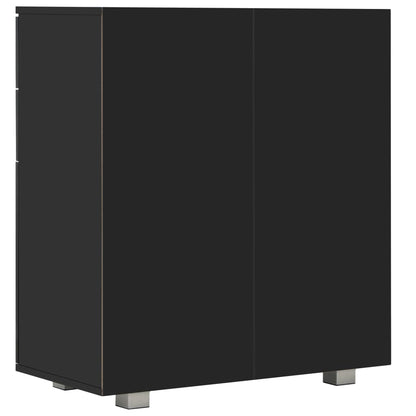 vidaXL Sideboard | Black | Engineered Wood | 71 x 35 x 80 cm | Sideboard