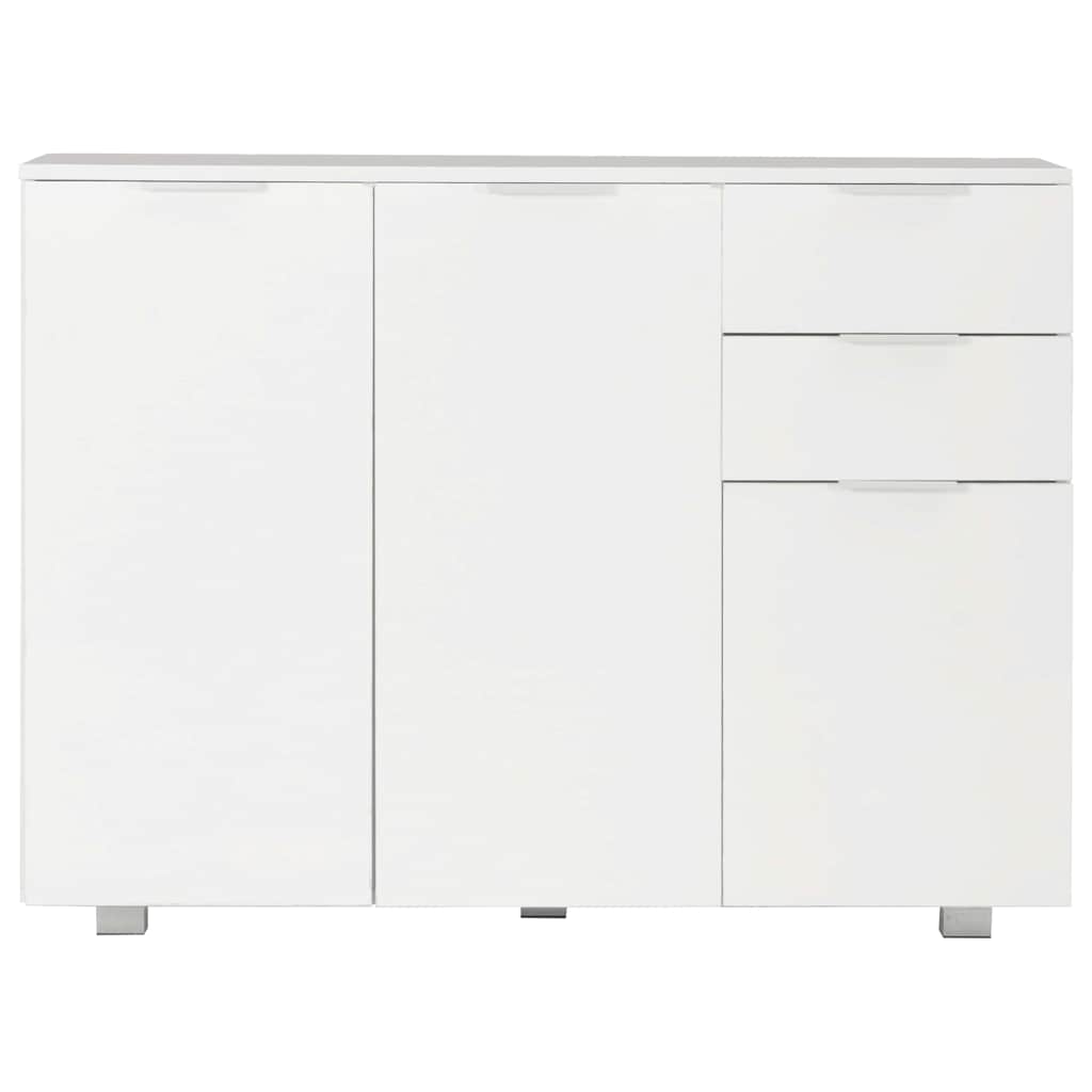 vidaXL Sideboard High Gloss White 107x35x80,5 cm