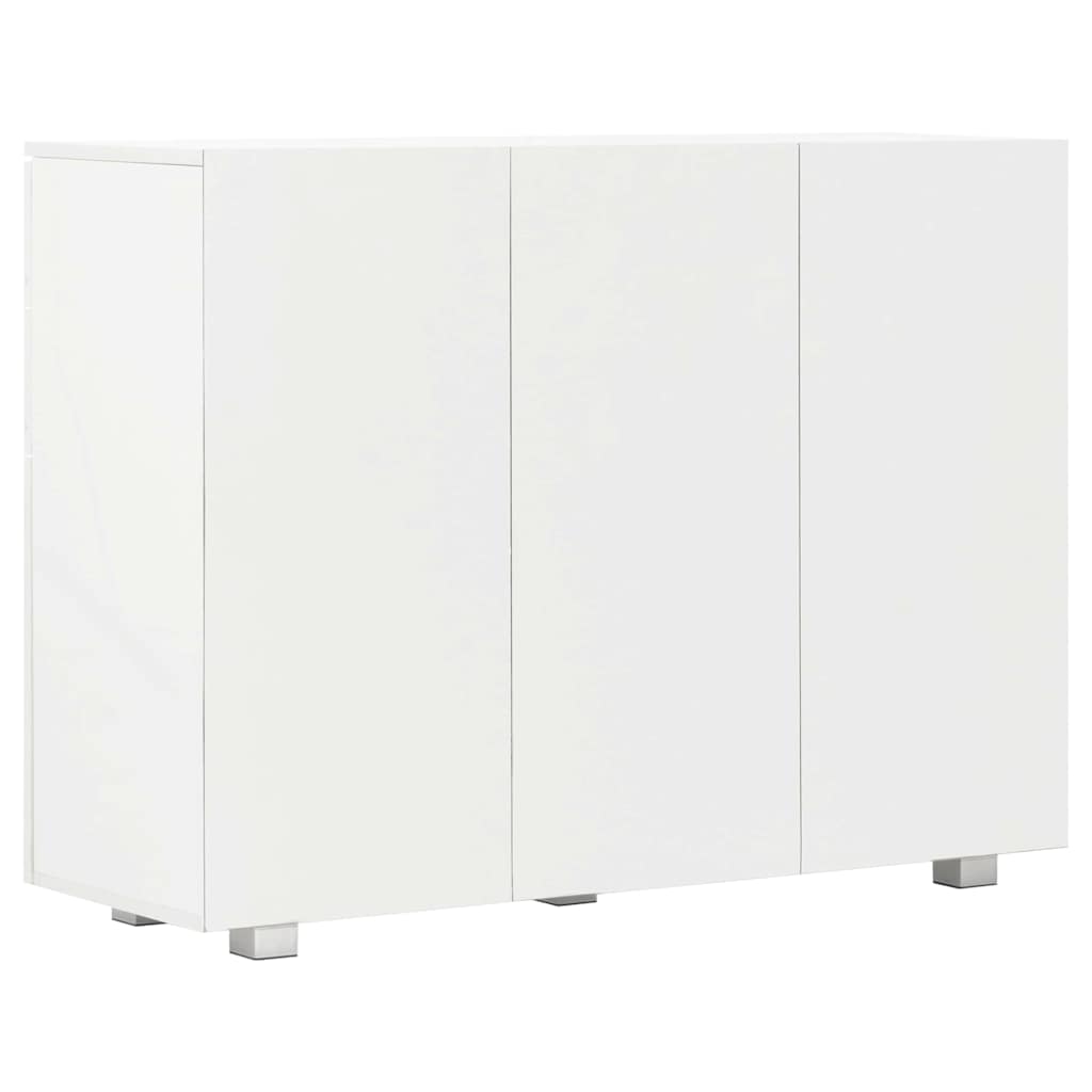 vidaXL Sideboard High Gloss White 107x35x80,5 cm