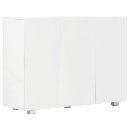 vidaXL Sideboard High Gloss White 107x35x80,5 cm