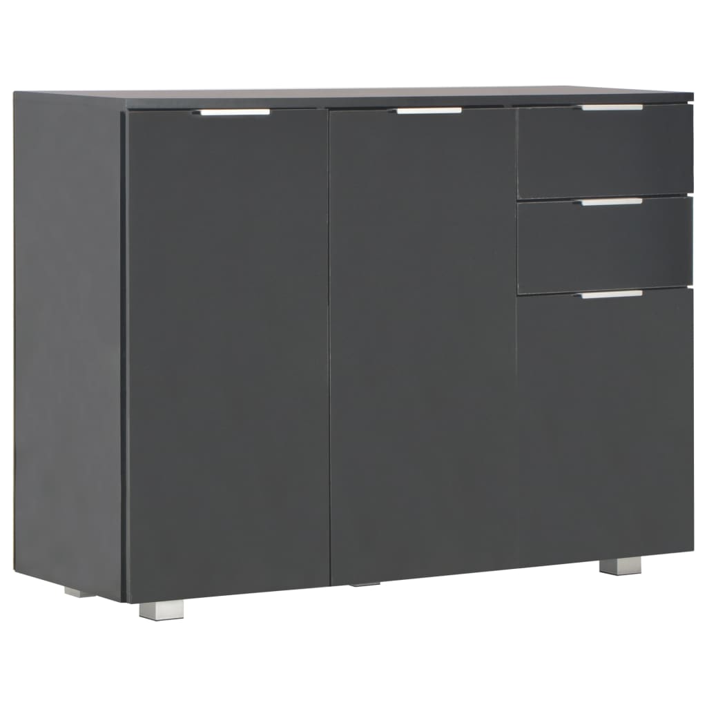 vidaXL Sideboard | Black | Engineered wood | Medium | Sideboard | Rectangular