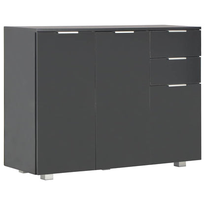 vidaXL Sideboard High Gloss Black 107x35x80,5 cm