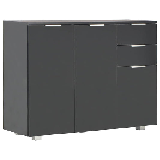 vidaXL Sideboard High Gloss Black 107x35x80,5 cm