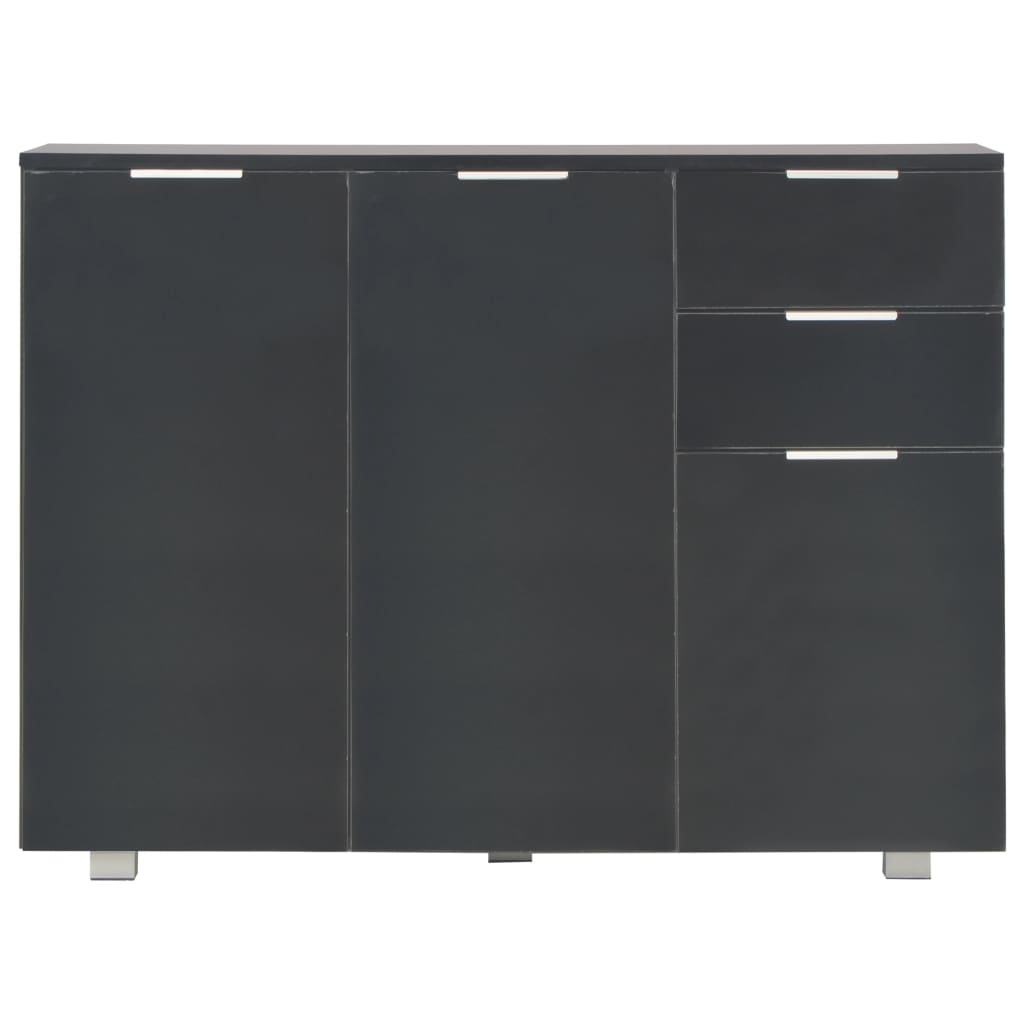 vidaXL Sideboard | Black | Engineered wood | Medium | Sideboard | Rectangular