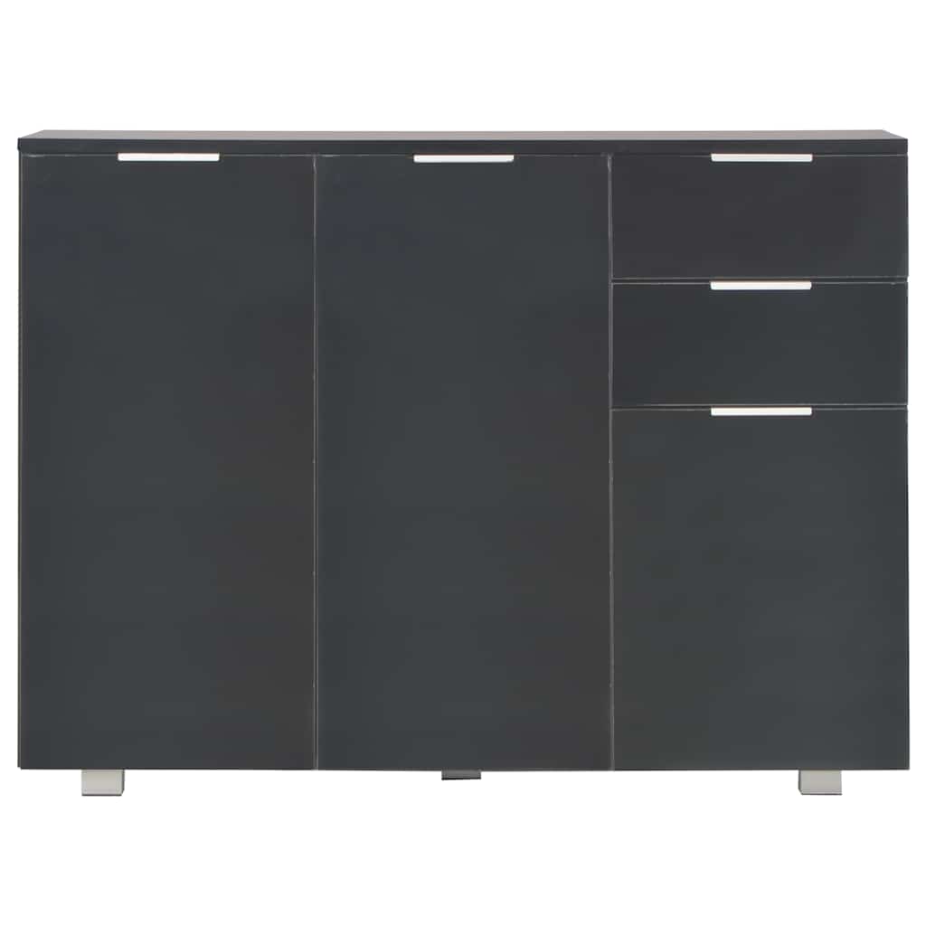 vidaXL Sideboard High Gloss Black 107x35x80,5 cm