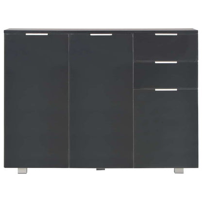 vidaXL Sideboard High Gloss Black 107x35x80,5 cm