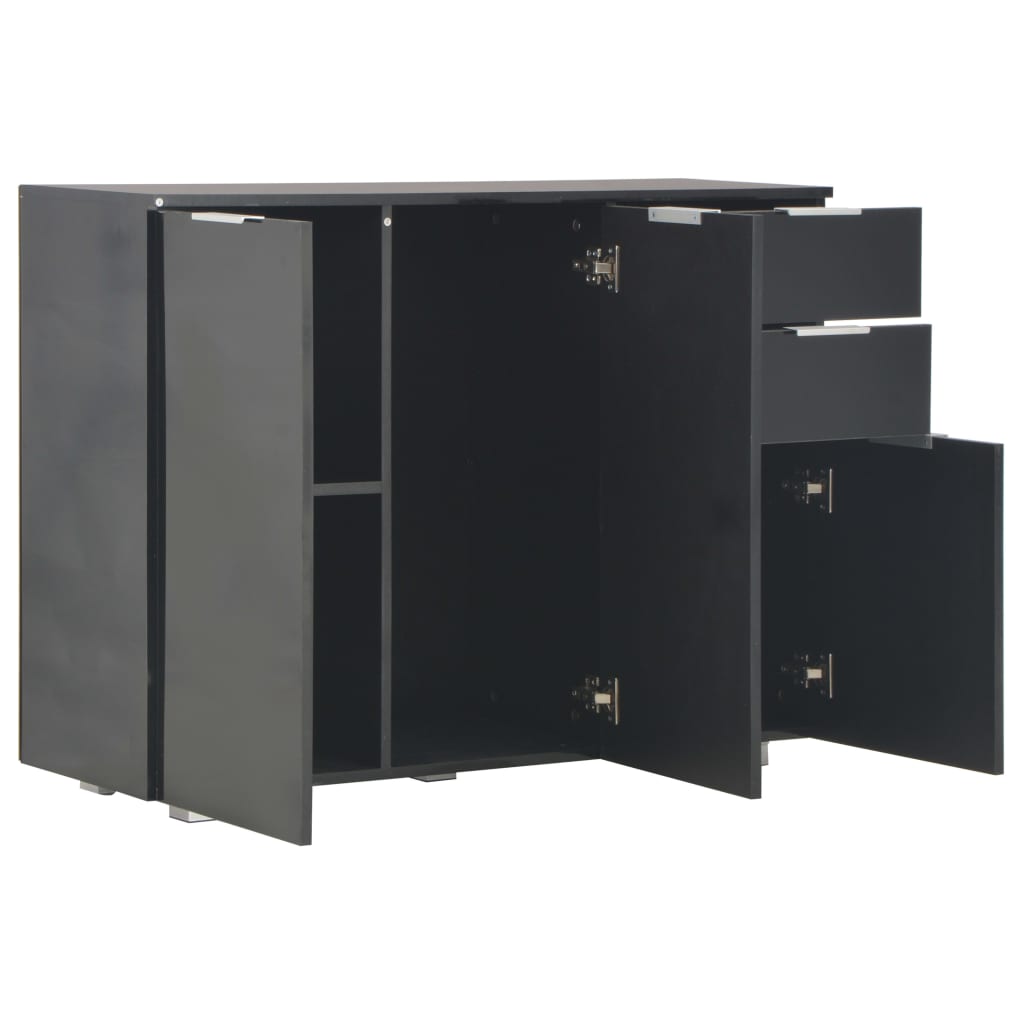 vidaXL Sideboard | Black | Engineered wood | Medium | Sideboard | Rectangular