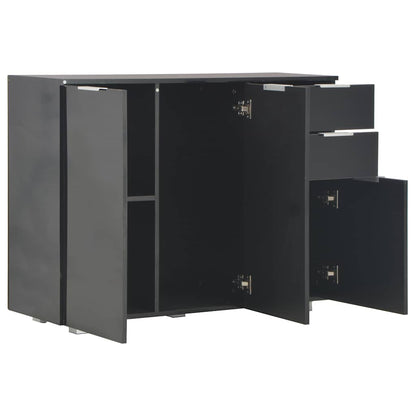 vidaXL Sideboard High Gloss Black 107x35x80,5 cm