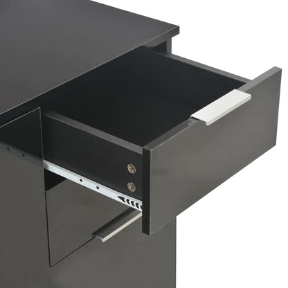 vidaXL Sideboard High Gloss Black 107x35x80,5 cm
