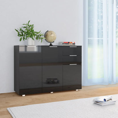 vidaXL Sideboard | Black | Engineered wood | Medium | Sideboard | Rectangular