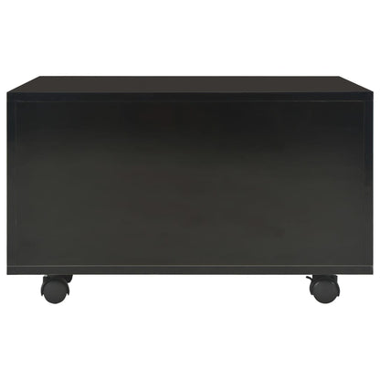vidaXL Coffee Table High Gloss Black 60x60x35 cm Engineered Wood
