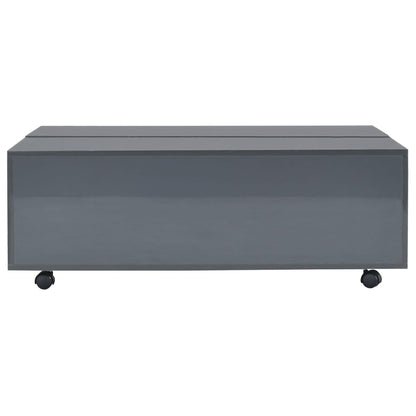 vidaXL Coffee Table High Gloss Grey 100x100x35 cm
