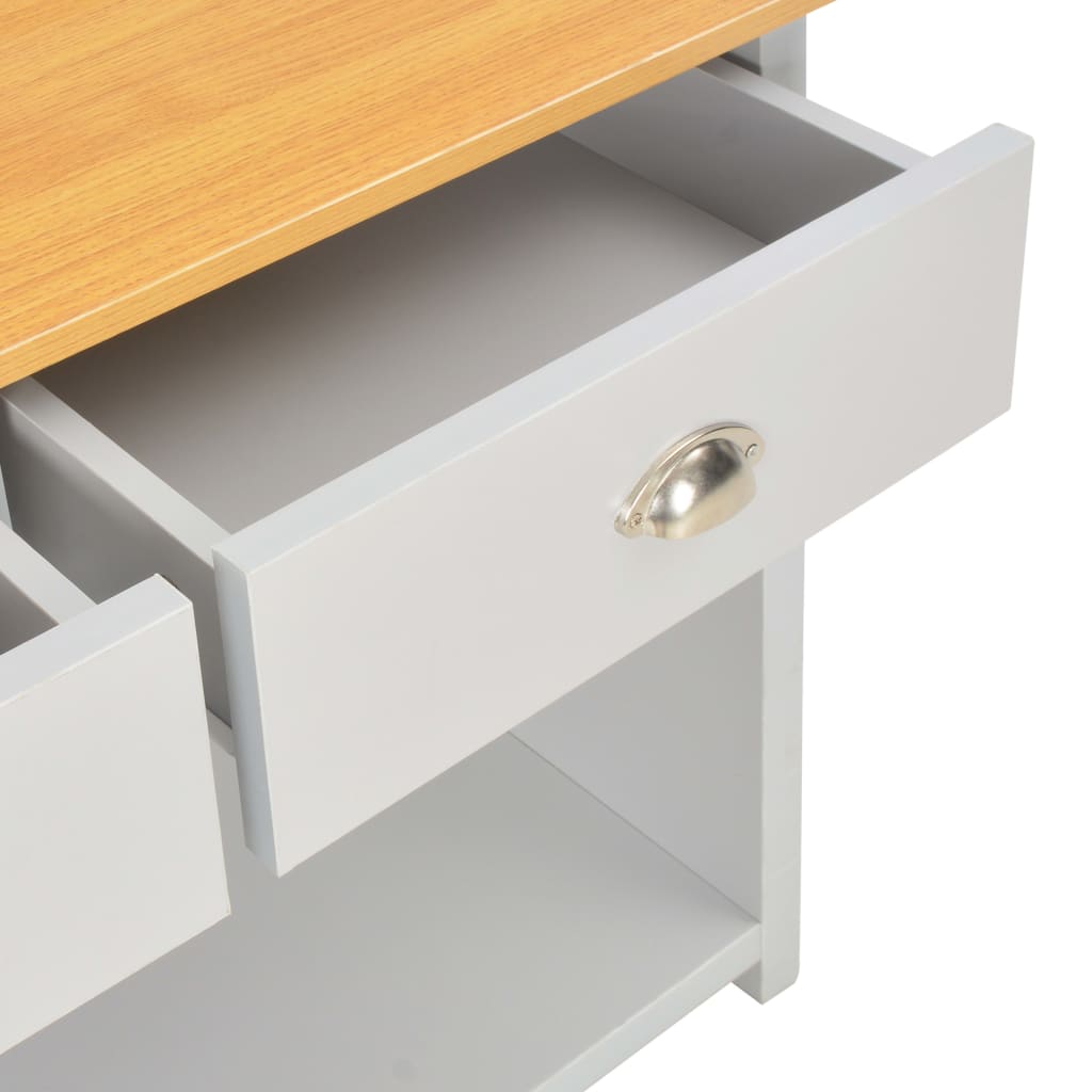vidaXL Console Table Grey 97x35x76 cm