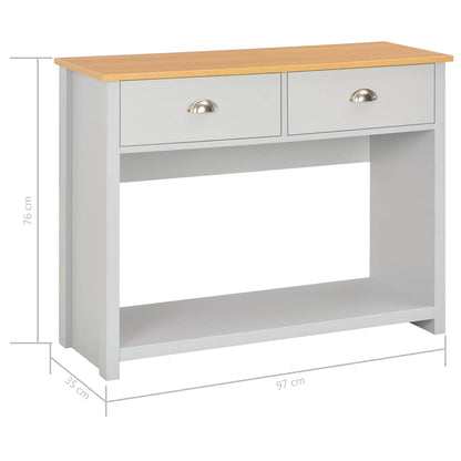 283741 vidaXL Console Table Grey 97x35x76 cm