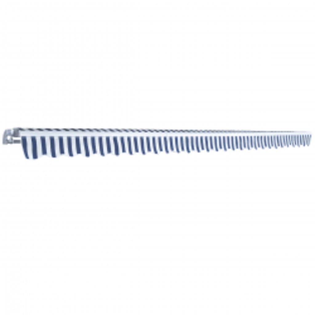 vidaXL Folding Awning Manual Operated 600 cm Blue/White