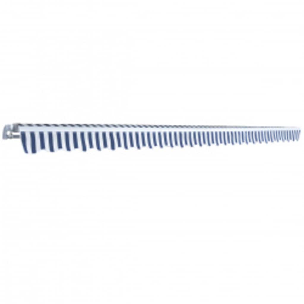 vidaXL Folding Awning Manual Operated 600 cm Blue/White