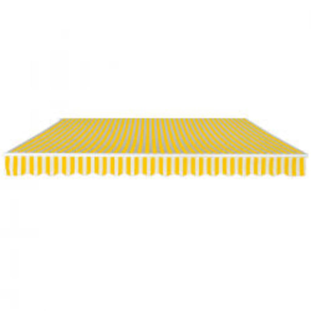 vidaXL Folding Awning Manual Operated 600 cm Yellow/White