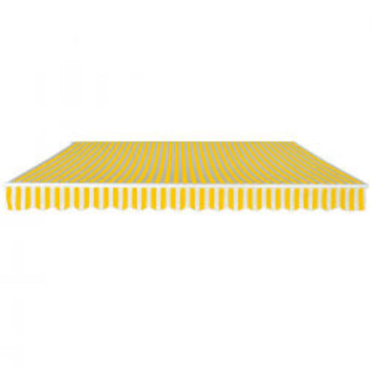 vidaXL Folding Awning Manual Operated 600 cm Yellow/White