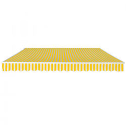 vidaXL Folding Awning Manual Operated 600 cm Yellow/White