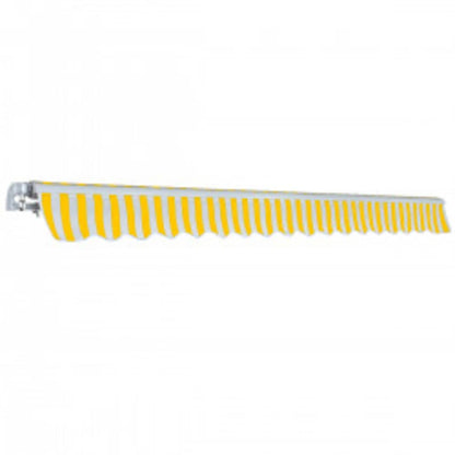 vidaXL Folding Awning Manual Operated 600 cm Yellow/White