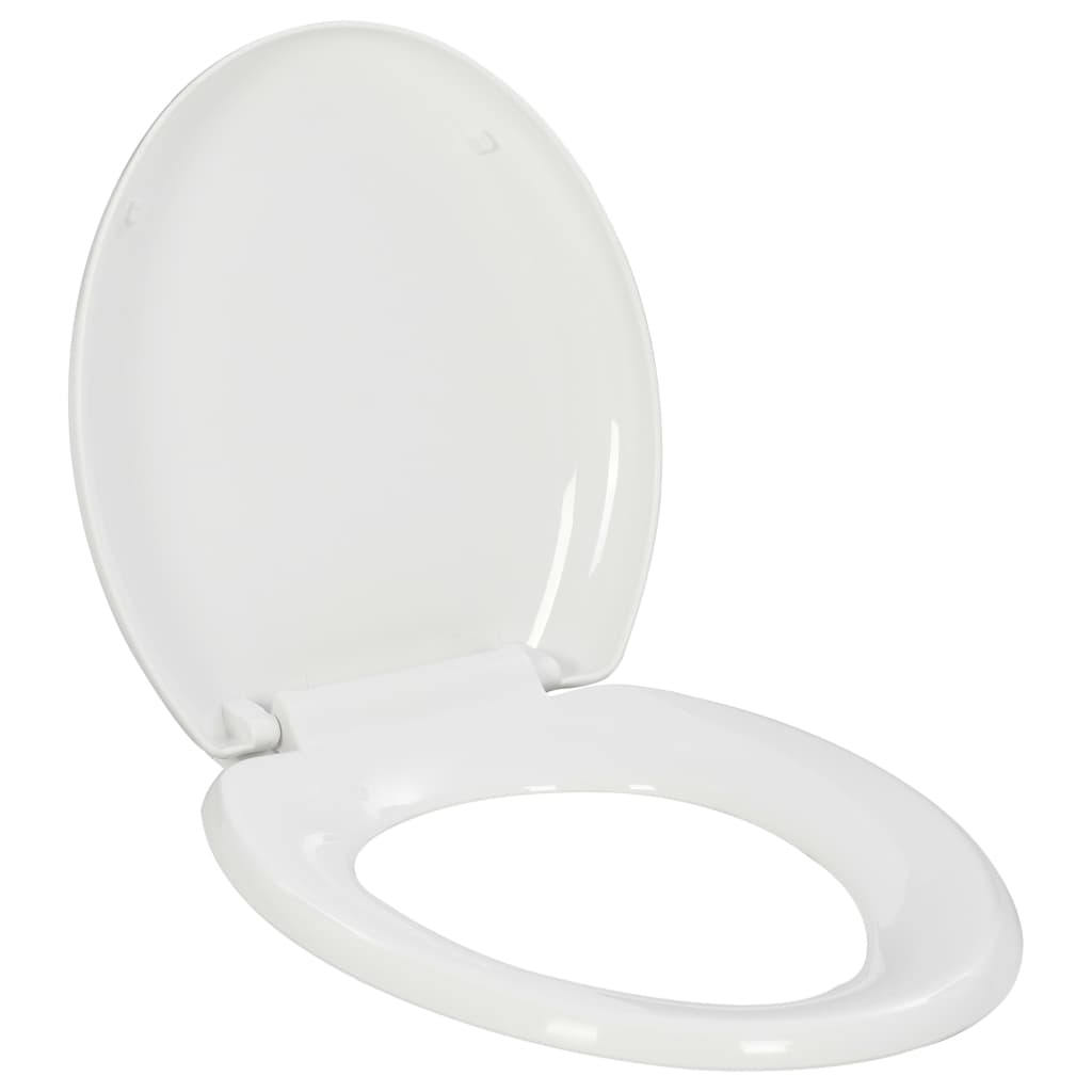 vidaXL Soft-close Toilet Seat with Quick-release Design White