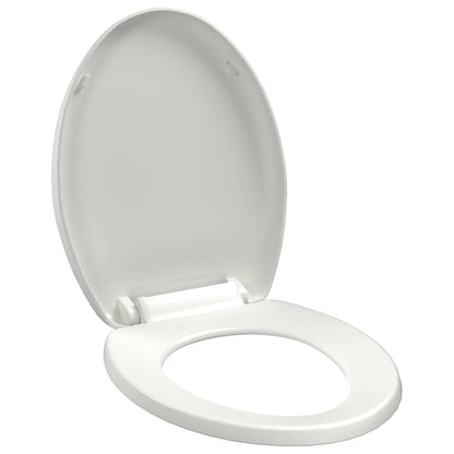 145015 vidaXL Soft-close Toilet Seat with Quick-release Design White