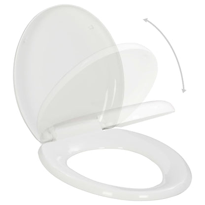 vidaXL Soft-close Toilet Seat with Quick-release Design White