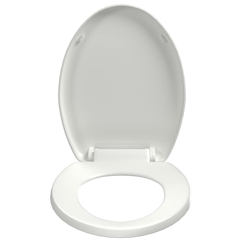 145015 vidaXL Soft-close Toilet Seat with Quick-release Design White