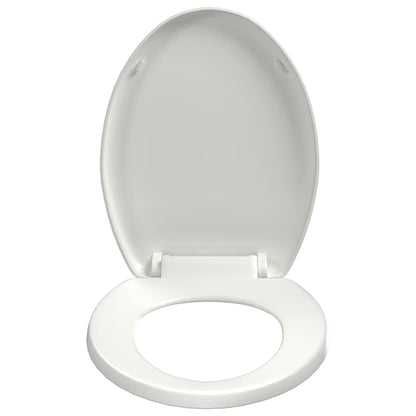 145015 vidaXL Soft-close Toilet Seat with Quick-release Design White