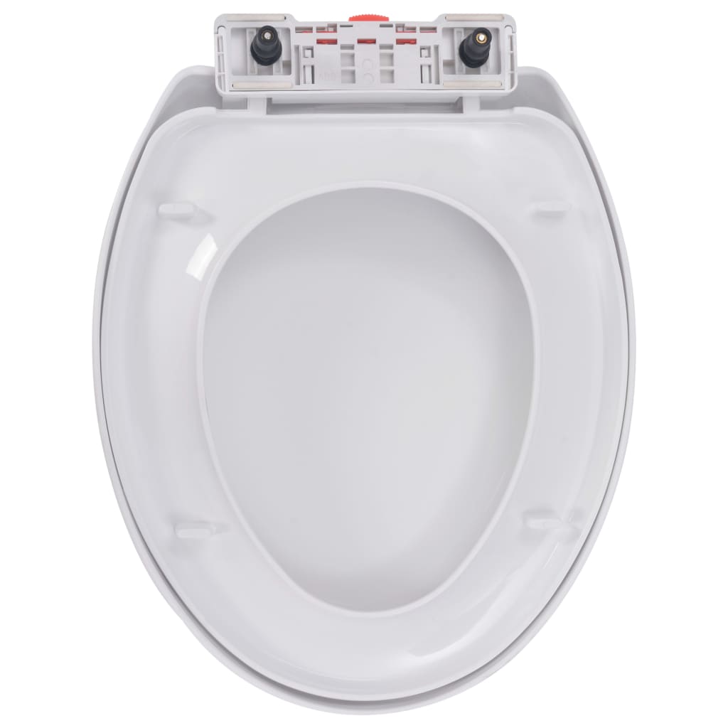 vidaXL Soft-close Toilet Seat with Quick-release Design White