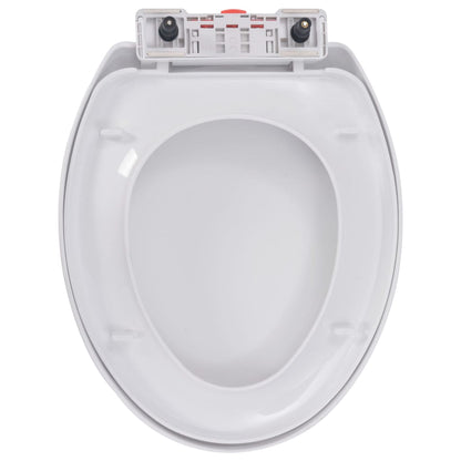 vidaXL Soft-close Toilet Seat with Quick-release Design White