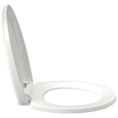 145015 vidaXL Soft-close Toilet Seat with Quick-release Design White