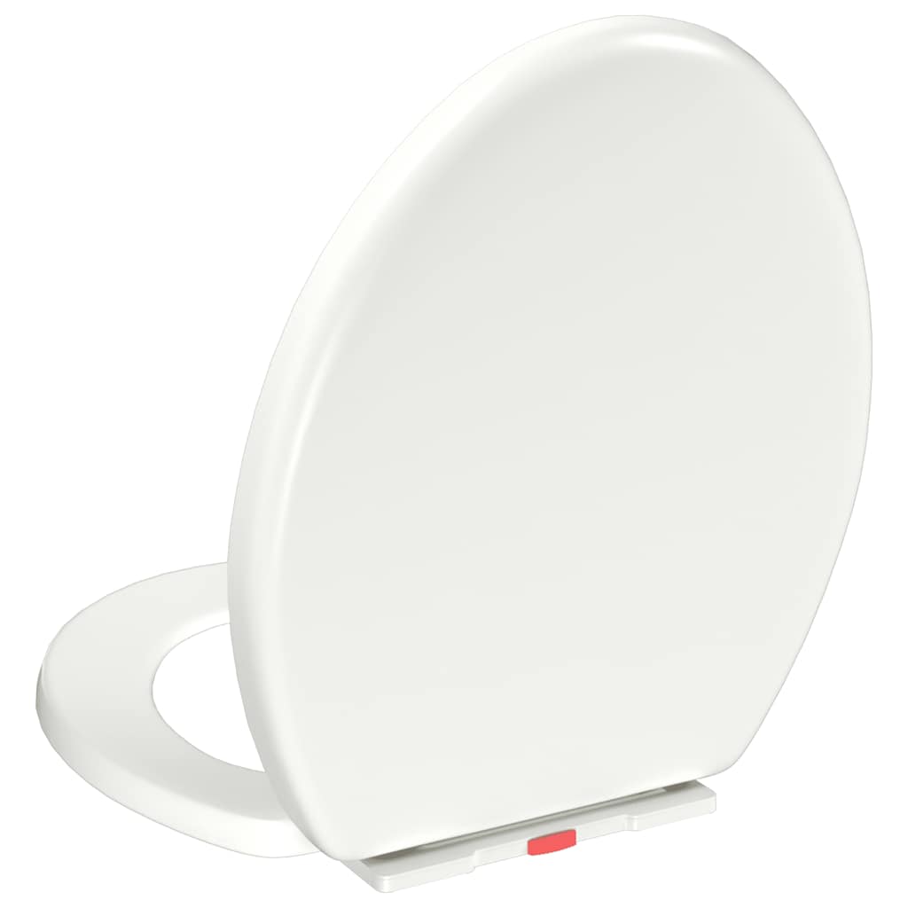 145015 vidaXL Soft-close Toilet Seat with Quick-release Design White