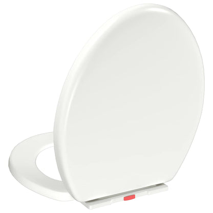 145015 vidaXL Soft-close Toilet Seat with Quick-release Design White